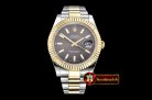 Rolex Datejust DJ2 41mm Oyst YG/SS Rhodium Grey Stk BP A3136 Mod