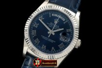 Replica Rolex DayDate Fluted Blue Roman SS/LE Asian Eta 2836
