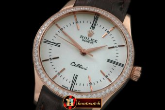 ROLCEL065G - 2014 Cellini Time RG/LE White Asia 2824