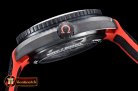 Omega Planet Ocean GMT Deep Black PVD/RU Red JHF A2824 Mod