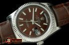 Replica Rolex DayDate Fluted Brown SS/LE Asian Eta 2836