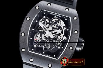 RM090G - RM055 Bubba Watson Tourbillon CER/VRU Black Custom Movt