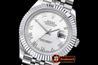 Rolex Datejust II DJ2 41mm Jub Flt SS/SS Silv Wht Roman BP A3235