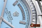 Replica Rolex Daydate 41mm SS/SS Pres Baug Blue Stk Diam Asia 32