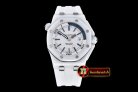 AP0378F - Royal Oak Diver CER/RU White/Blue JHF A2813 Mod3120