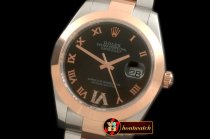 R2DJ0192B - SS/RG Oyster Black Roman Asian Eta 2836-2