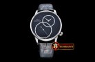 Replica JAQUET DROZ Grande Seconde Off-Centered SS/LE Black Mod