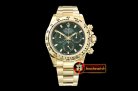 Rolex Daytona 116508LN YG/YG Green/Stk ARF Asia 4130 Mod