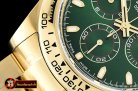 Rolex Daytona 116508LN YG/YG Green/Stk ARF Asia 4130 Mod