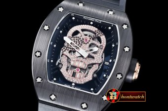 Richard Mille RM052 Diamond Pirates Skull Tourb CER/RU MY9015 Mo