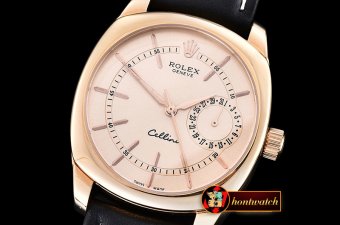 ROLCEL070G - Cellini Date RG/LE Rose Gold Sticks Asia 2824