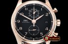 IWC Portugieser Chronograph Classic RG/LE Black YLF A7750