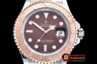 Replica Rolex YachtMaster Men 18K Wrapped RG/SS Brown BP Swiss 2