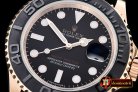 Replica Rolex YachtMaster 116655 RG/RU Cer Bez Black JF A2836