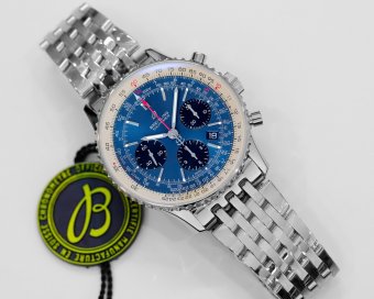 Breitling Navitimer chronograph 43mm A7750 GF V2 blue dial