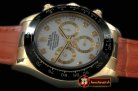 Replica Rolex Daytona 116528 YG/LE Wht Diam A-7750 Sec@6