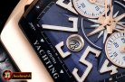Franck Muller Vanguard Chronograph 44mm RG/LE/RU Blue Asia 7750