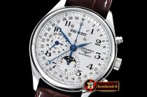 Longines Master Complications Auto SS/LE Wht GSF Asia 7750