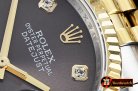 Rolex DateJust Jub Flt YG/SS Dark Grey Diam BP A3135 Mod