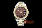 Rolex Datejust DJ2 41mm Oyst YG/SS Brown Stk BP A3136 Mod