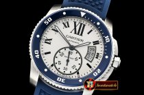 Cartier Calibre de Cartier Diver (Blue) SS/RU Wht JF Asia 2824