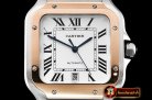 Cartier Santos De Cartier 2018 Mens XL RG/SS Wht BVF MY9015