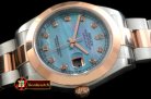 R2DJ0194J - SS/RG Oyster M-Blue Diam Asian Eta 2836-2