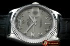 Replica Rolex DayDate Fluted Grey Diam SS/LE Asian Eta 2836