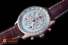 BSW0286A - Navitimer GMT RG/LE White A-7750