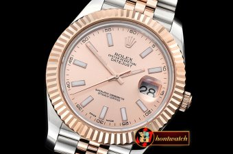 Rolex Datejust II DJ2 41mm Jub Flt RG/SS Rose Gold Stk BP A3235