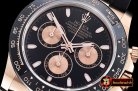 Rolex Daytona Cer RG/RU Black Stick BP Ult A7750 Mod