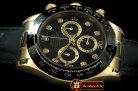 Replica Rolex Daytona 116528 YG/LE Black Diam A-7750 Sec@6