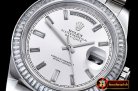 Replica Rolex Daydate 41mm SS/SS Pre Silver Wht Stk Diam Asia 32