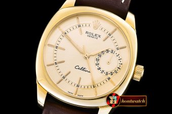 ROLCEL071B - Cellini Date YG/LE Gold Sticks Asia 2824