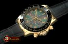 Replica Rolex Daytona 116528 YG/LE M-Green Diam A-7750 Sec@6