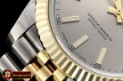 Rolex Datejust DJ2 41mm Jub Flt Wrap YG/SS D Grey Stk BP Asia 2836