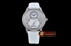 JAQUET DROZ Grande Secs Diams SS/LE White MOP ST 8003