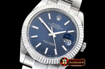 Rolex Datejust II DJ2 41mm Oyst Flt 904L SS/SS Blue/Stk ARF Asia 2824