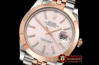 Rolex Datejust II 41mm Jub Smt RG/SS Rose Gold Stick BP Swiss 28