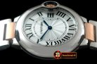 CAR0333 - Ballon Bleu De Cartier Ladies SS/RG White Swiss Qtz