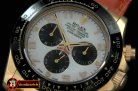 Replica Rolex Daytona 116528 YG/LE Wht Num A-7750 Sec@6