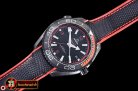 Omega Planet Ocean GMT Deep Black PVD/RU Red JHF A2824 Mod