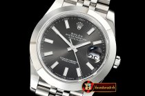 Rolex Datejust DJ2 41mm Jub Smt SS/SS Grey Stick Noob A3235