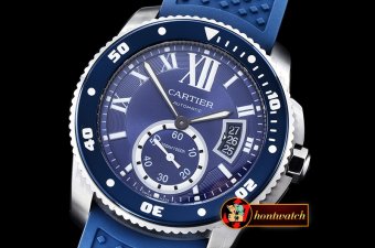 Cartier De Calibre Diver Bleu SS/RU Blue MY8205