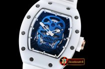 Richard Mille RM052 Skeleton Skull White CER/RU Blue Custom Mod