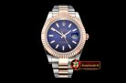 Rolex DJ2 41mm Oyst Flt RG/SS Blue Stk BP A3136 Mod