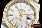 Rolex Datejust DJ2 41mm Oyst YG/SS Silver White Stk BP A3136 Mod